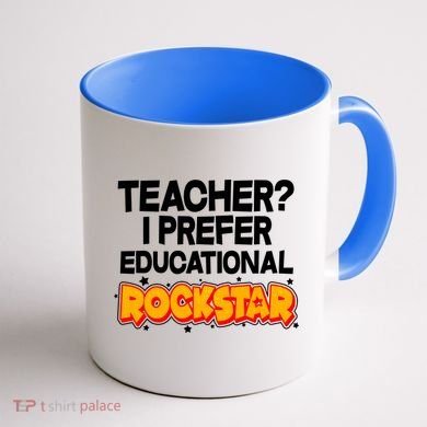 Teacher? I Prefer Educational Rockstar Coffee Mug back