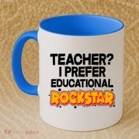 Teacher? I Prefer Educational Rockstar Coffee Mug thumb 2