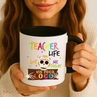 Teacher Life Got Me Feelin Un Poco Loco Coffee Mug thumb 3