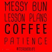 Teacher Life Messy Bun Lesson Plans Coffee Patience Santa Hat thumb 1