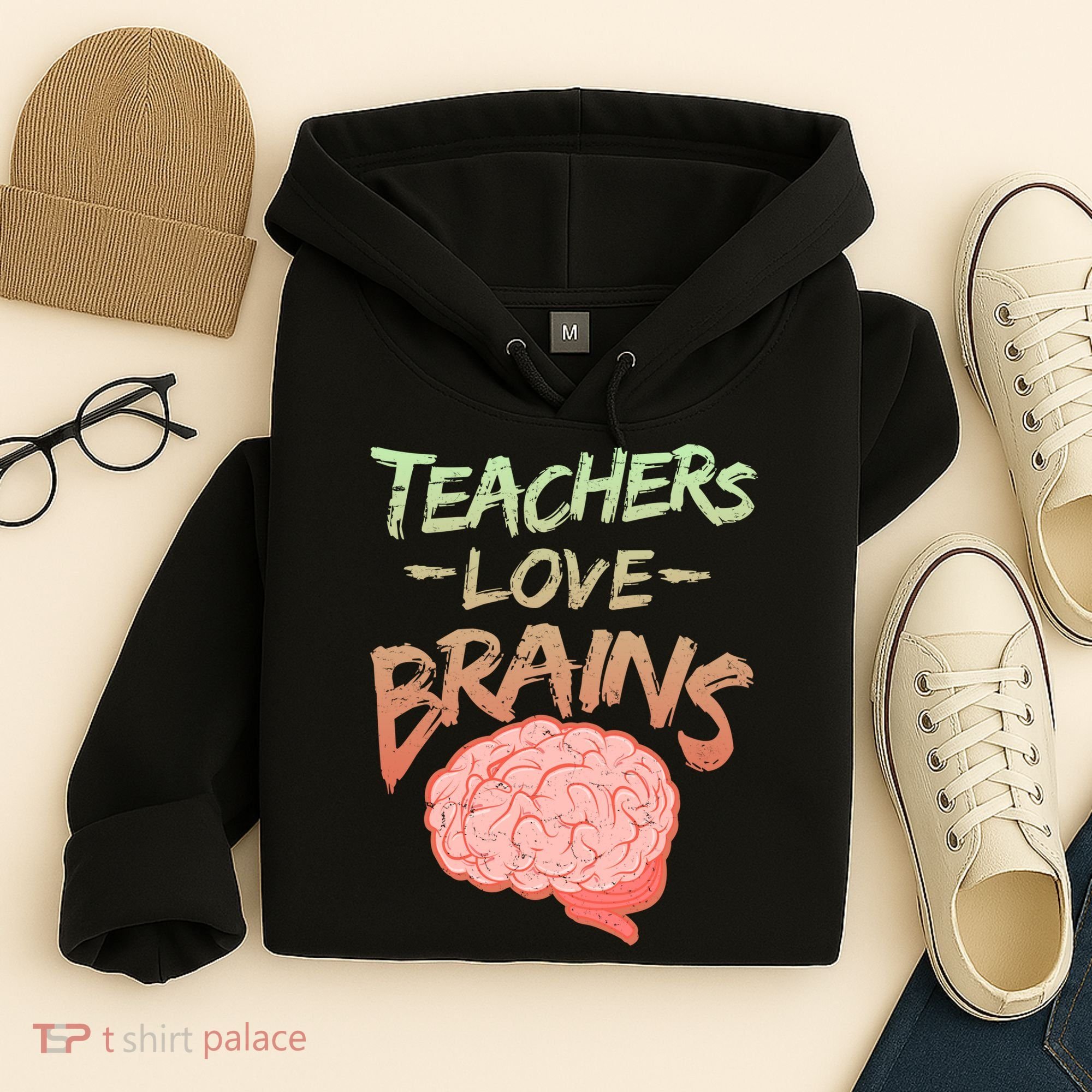 Teacher Loves Brains Hoodie