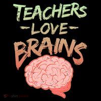 Teacher Loves Brains Long Sleeve Shirt thumb 2
