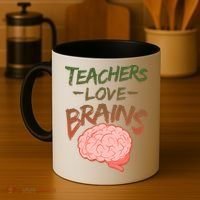 Teacher Loves Brains Coffee Mug thumb 4