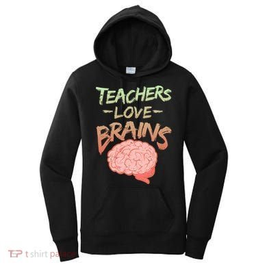 Teacher Loves Brains Women's Hoodie