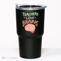 Teacher Loves Brains Tumbler thumb 0