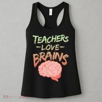 Teacher Loves Brains Women's Tank Top thumb 3