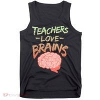 Teacher Loves Brains Tank Top thumb 0