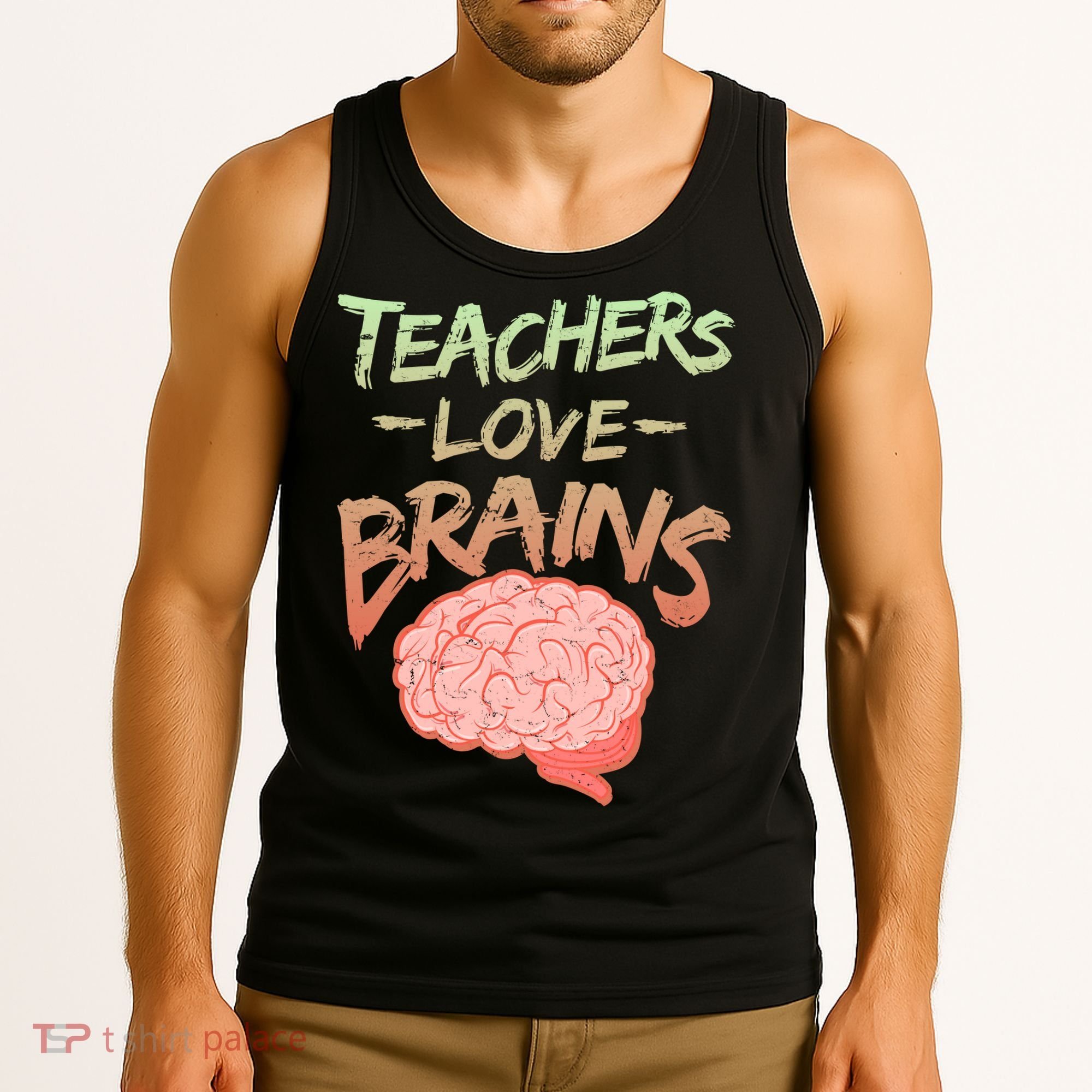 Teacher Loves Brains Tank Top