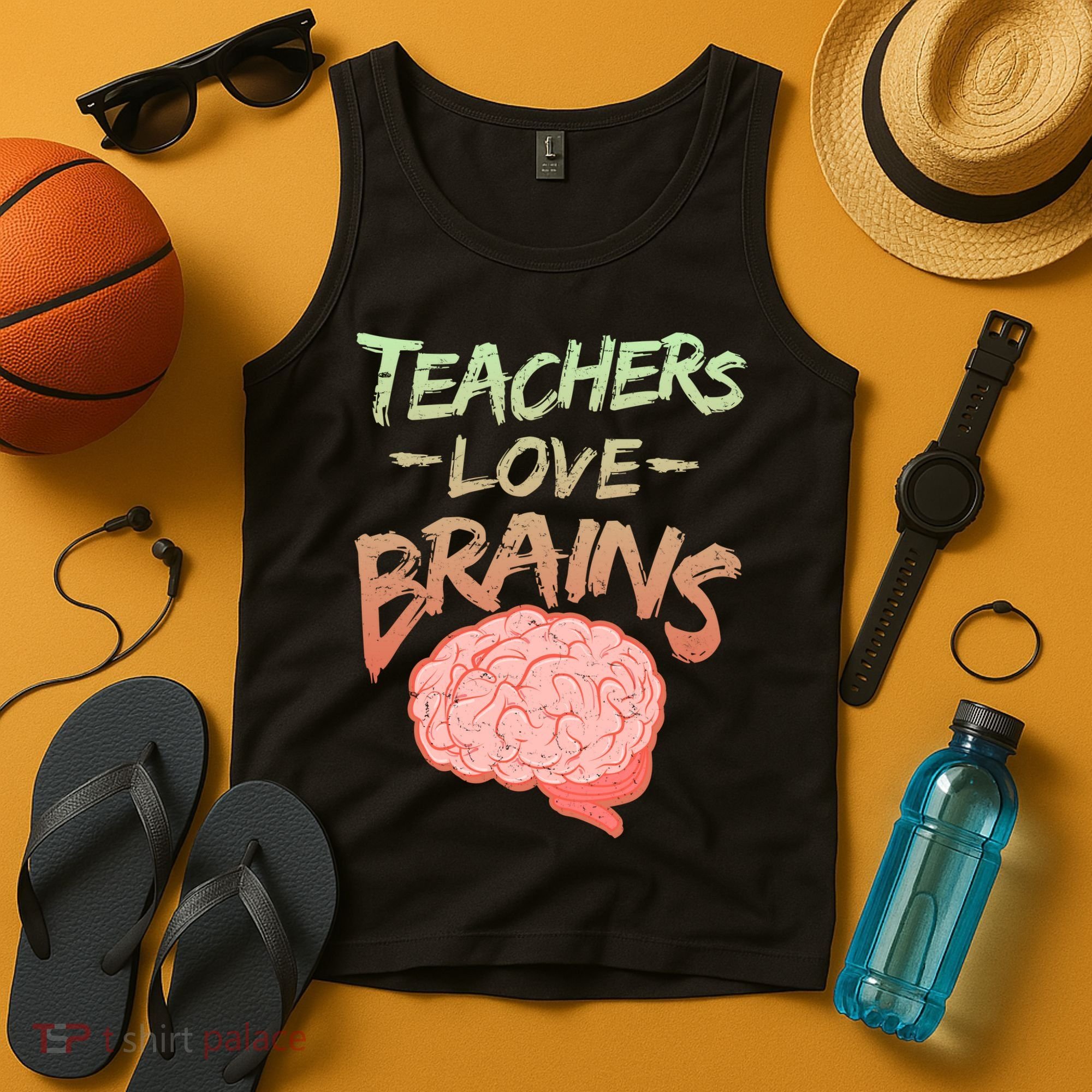 Teacher Loves Brains Tank Top