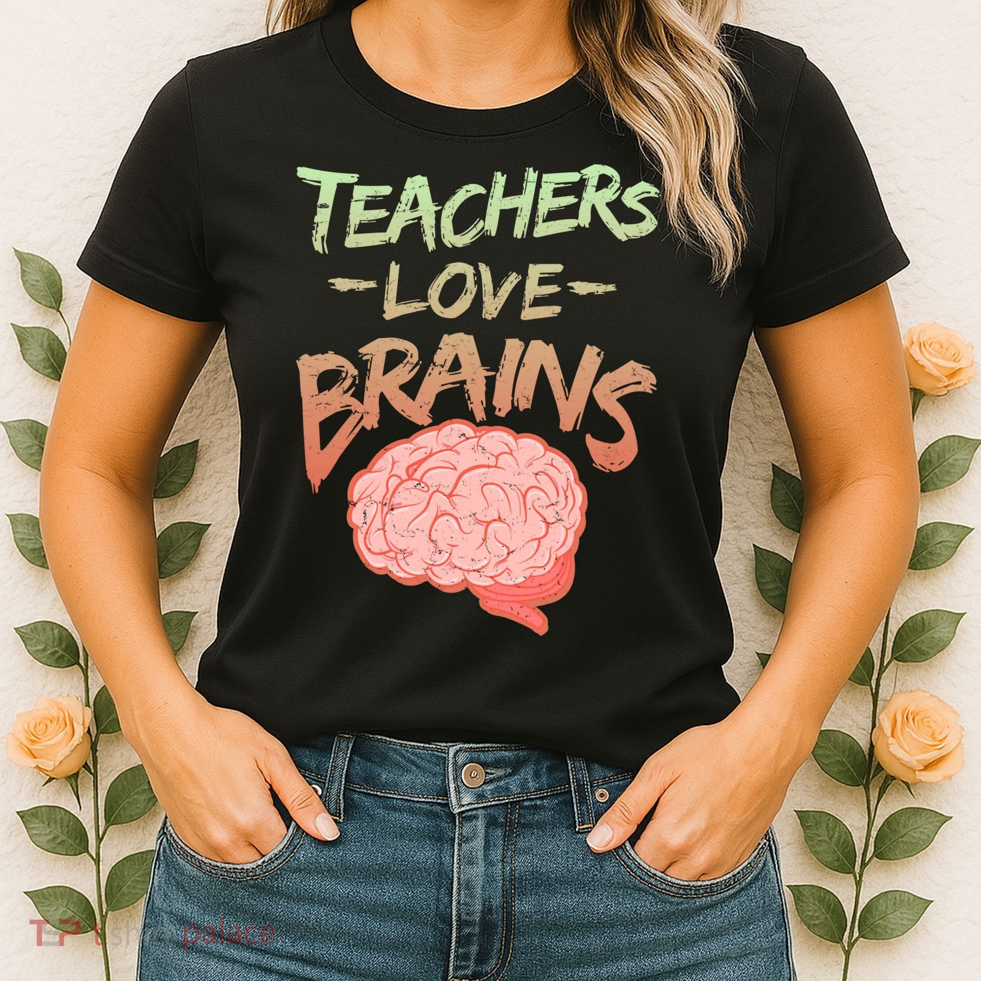 Teacher Loves Brains Women's T-Shirt