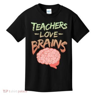 Teacher Loves Brains Kids T-Shirt