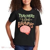 Teacher Loves Brains Kids T-Shirt thumb 2