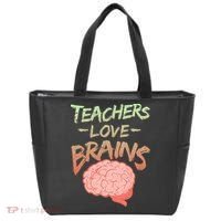 Teacher Loves Brains Tote Bag thumb 0