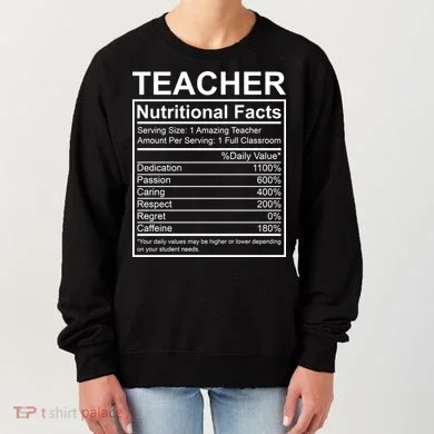 Teacher Nutritional Facts Women's Sweatshirt