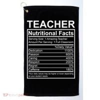 Teacher Nutritional Facts Golf Towel thumb 0