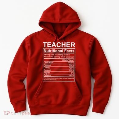 Teacher Nutritional Facts Hoodie