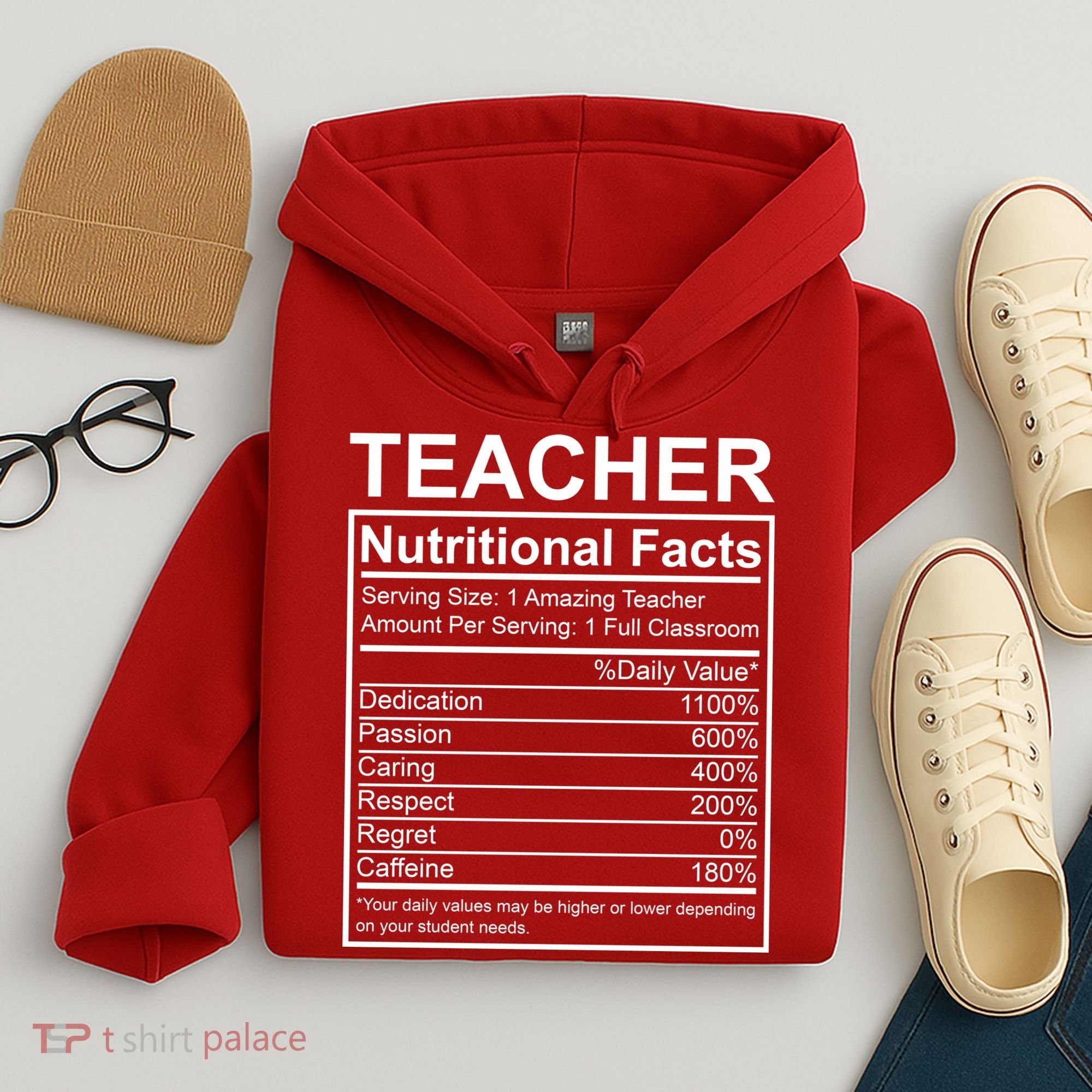 Teacher Nutritional Facts Hoodie
