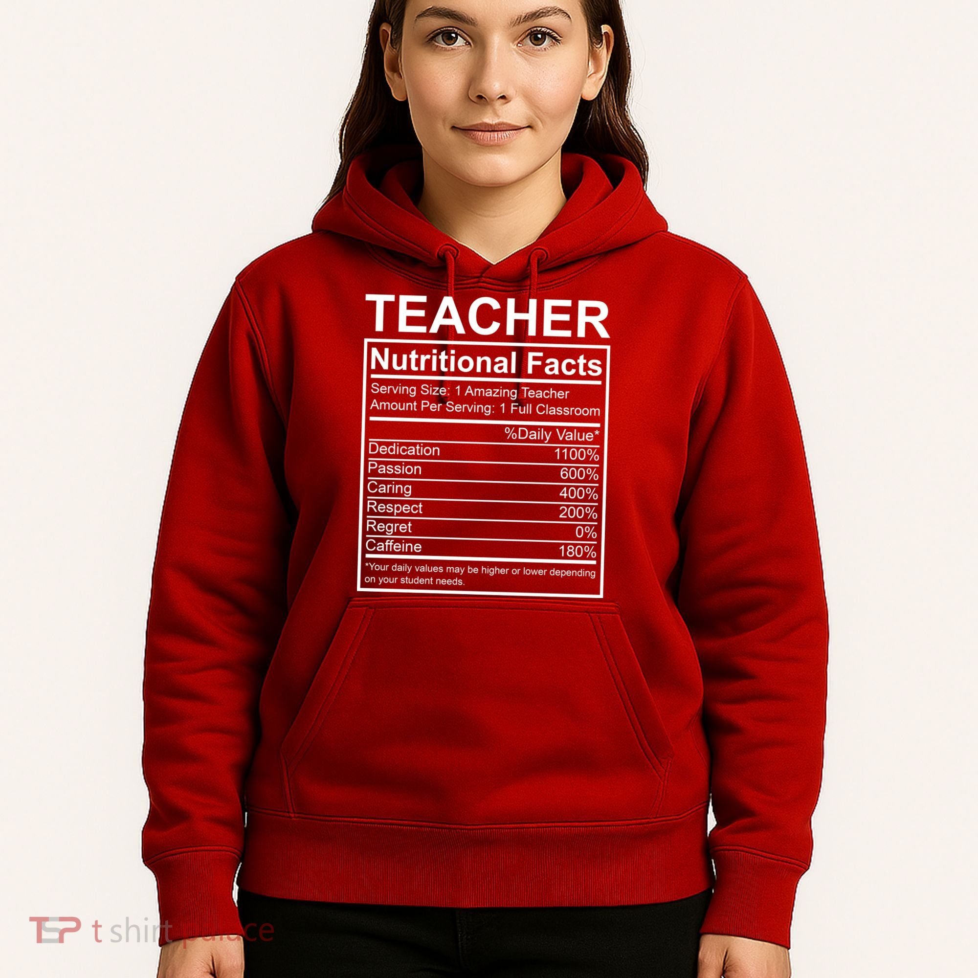 Teacher Nutritional Facts Hoodie