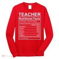 Teacher Nutritional Facts Long Sleeve Shirt thumb 0
