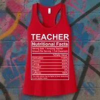 Teacher Nutritional Facts Women's Tank Top thumb 3
