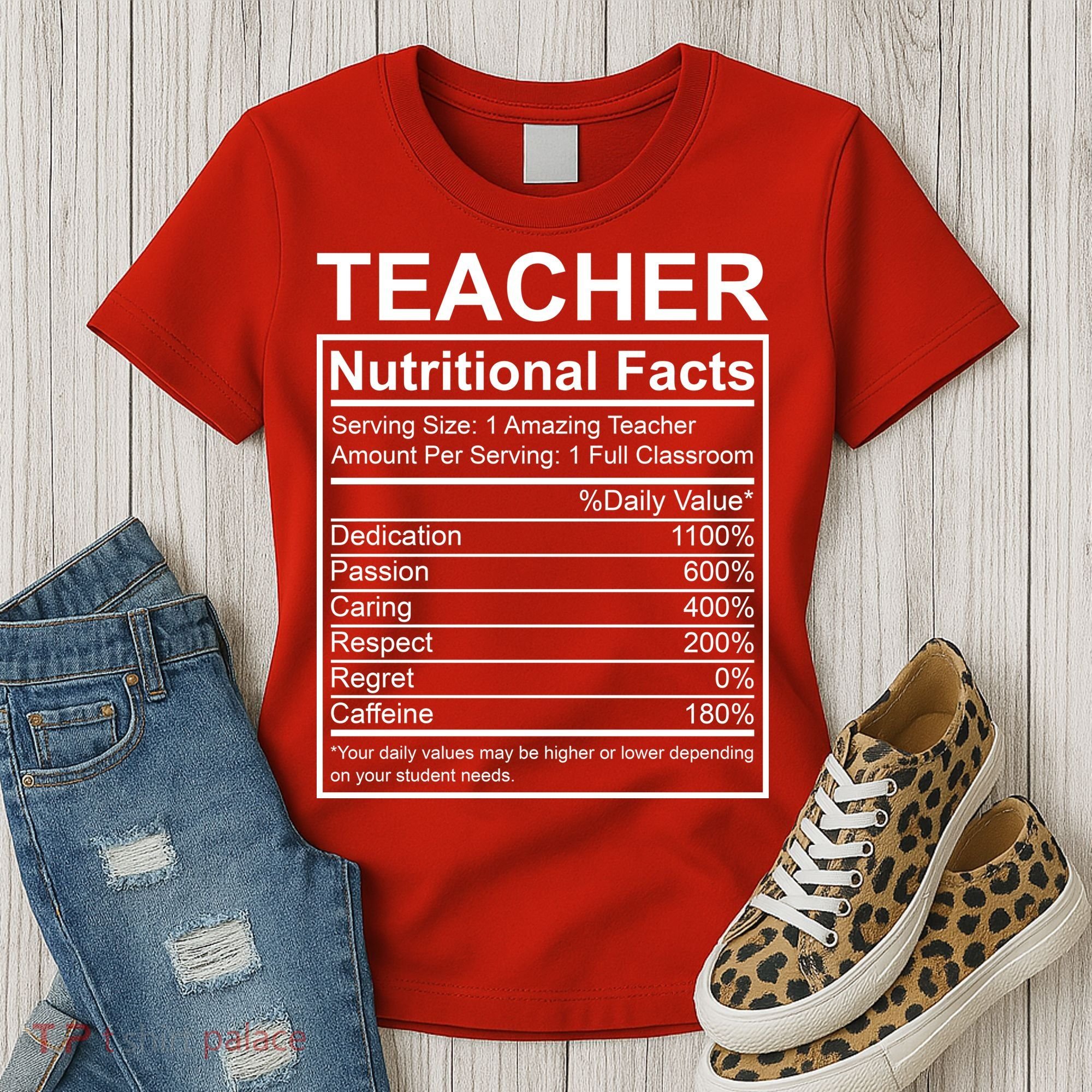 Teacher Nutritional Facts Women's T-Shirt