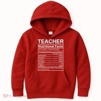 Teacher Nutritional Facts Kids Hoodie thumb 0