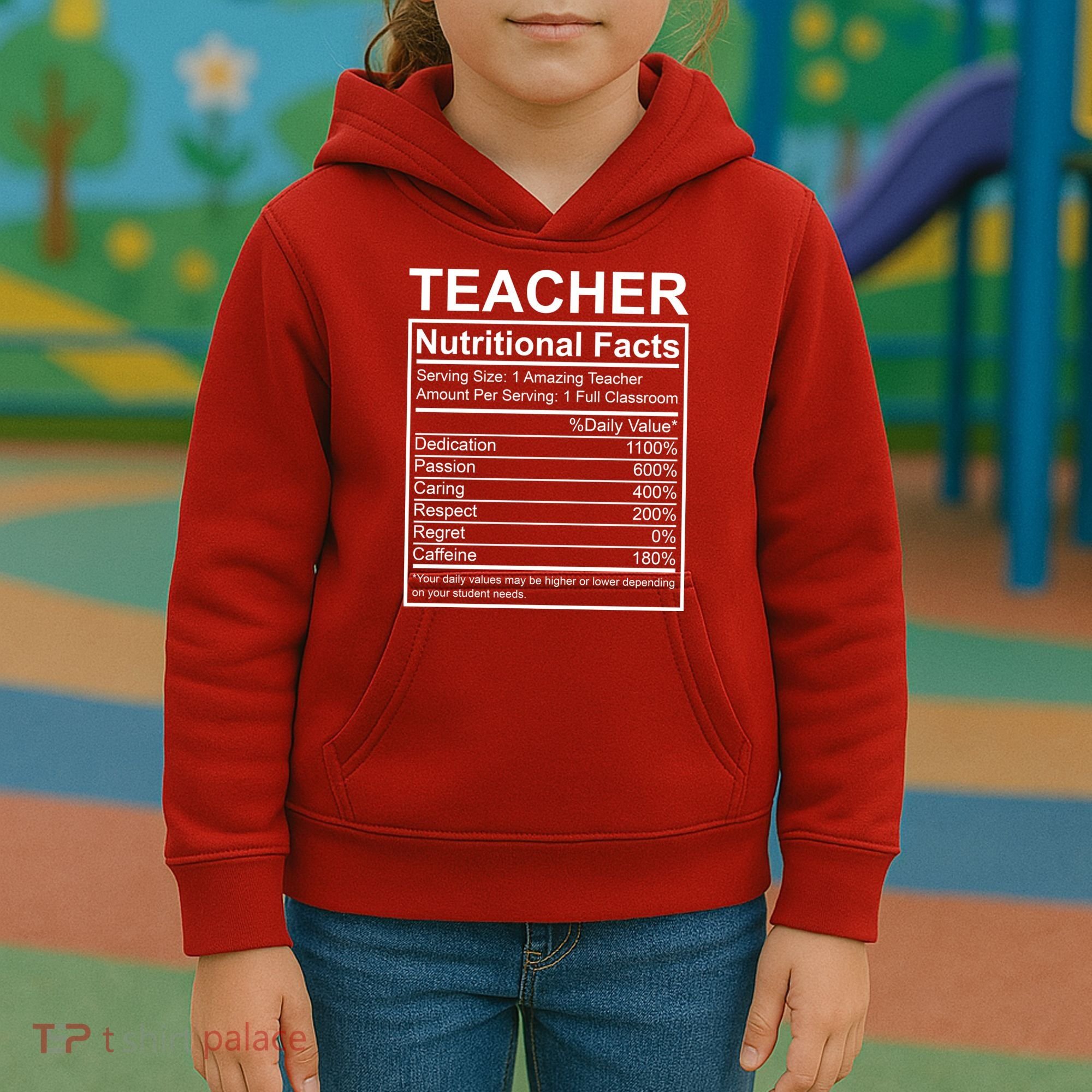 Teacher Nutritional Facts Kids Hoodie