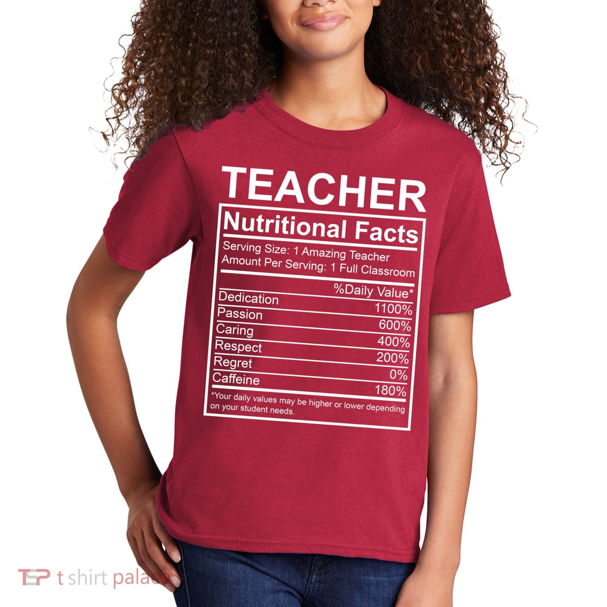 Teacher Nutritional Facts Kids T-Shirt