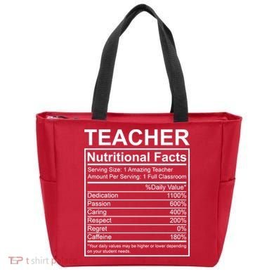 Teacher Nutritional Facts Tote Bag