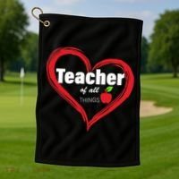 Teacher Of All Things Golf Towel thumb 1