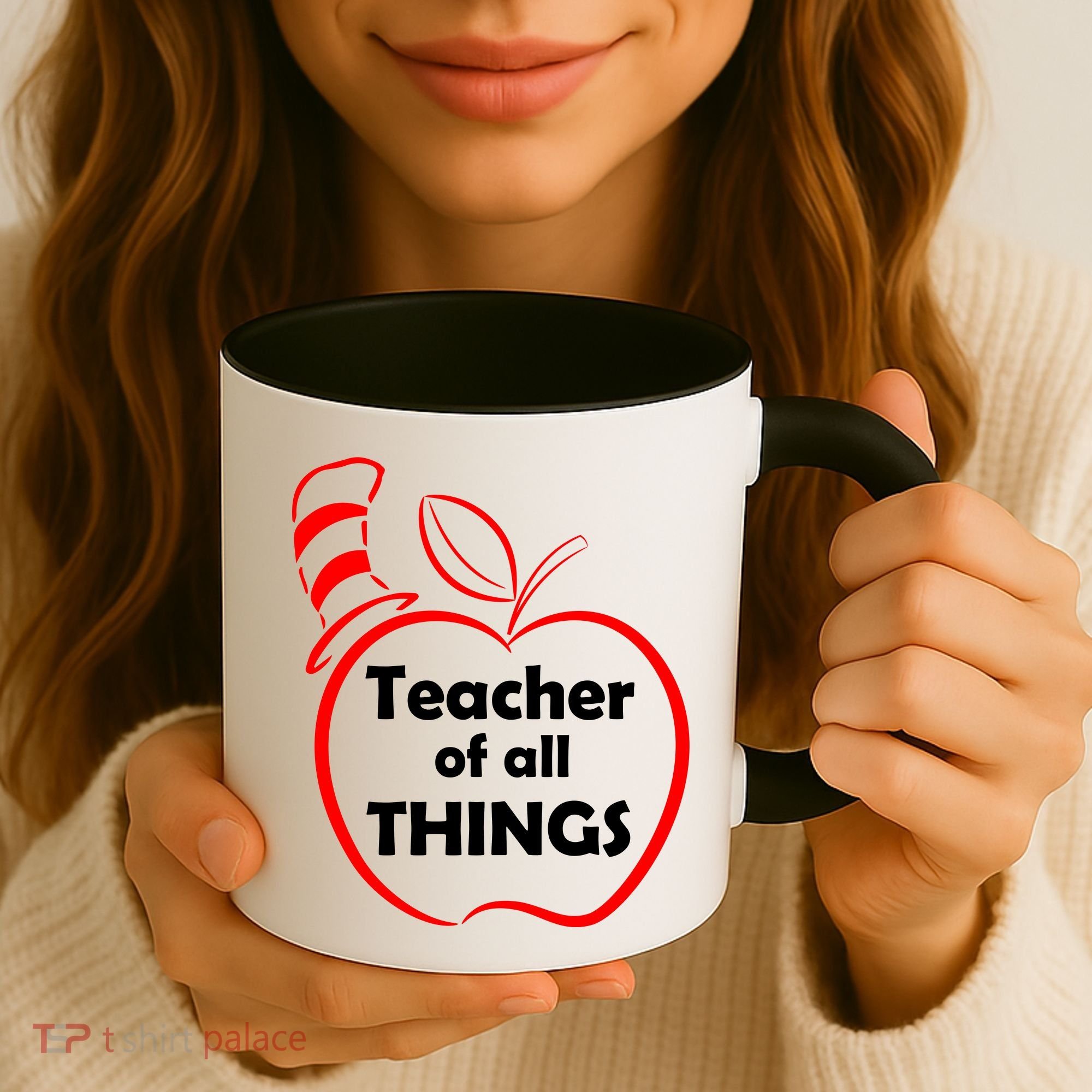Teacher of All Things Apple Logo Coffee Mug