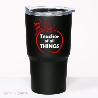Teacher of All Things Apple Logo Tumbler