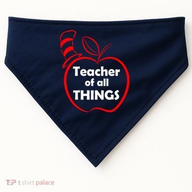 Teacher of All Things Apple Logo USA-Made Doggie Bandana