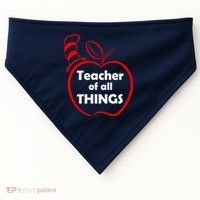 Teacher of All Things Apple Logo USA-Made Doggie Bandana thumb 0