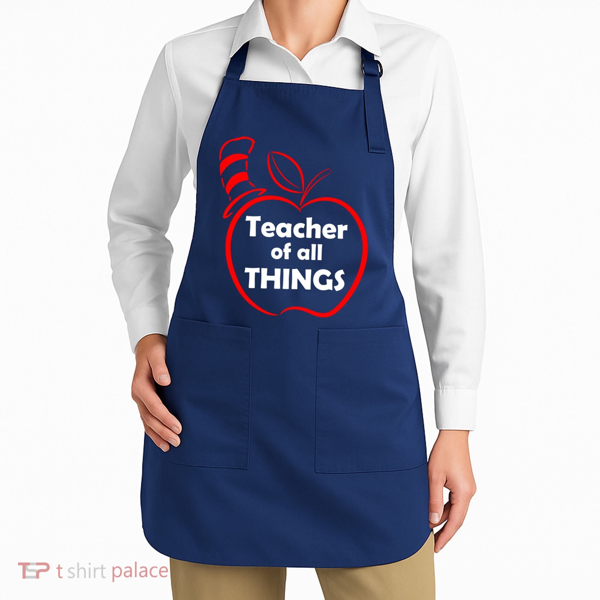 Teacher of All Things Apple Logo Apron