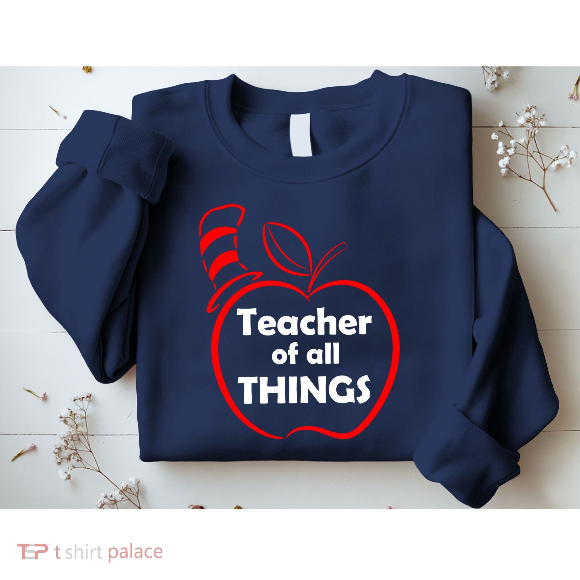 Teacher of All Things Apple Logo Sweatshirt