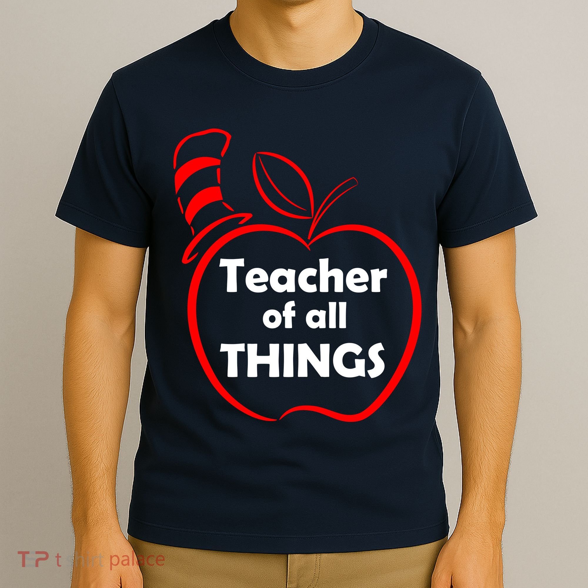 Teacher of All Things Apple Logo T-Shirt