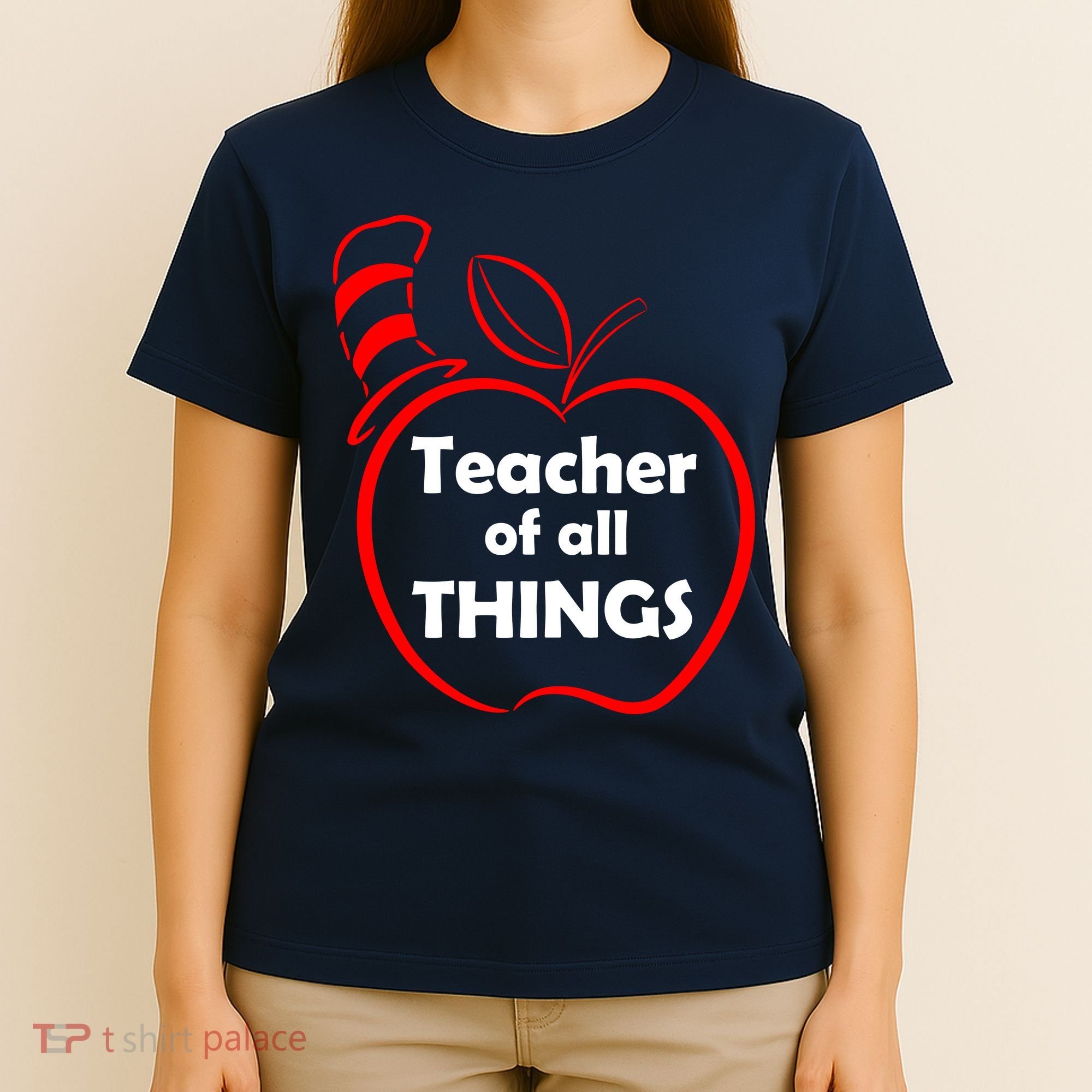 Teacher of All Things Apple Logo T-Shirt
