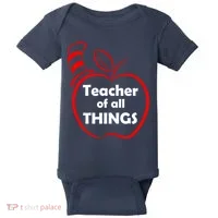 Teacher of All Things Apple Logo Baby Bodysuit thumb 0
