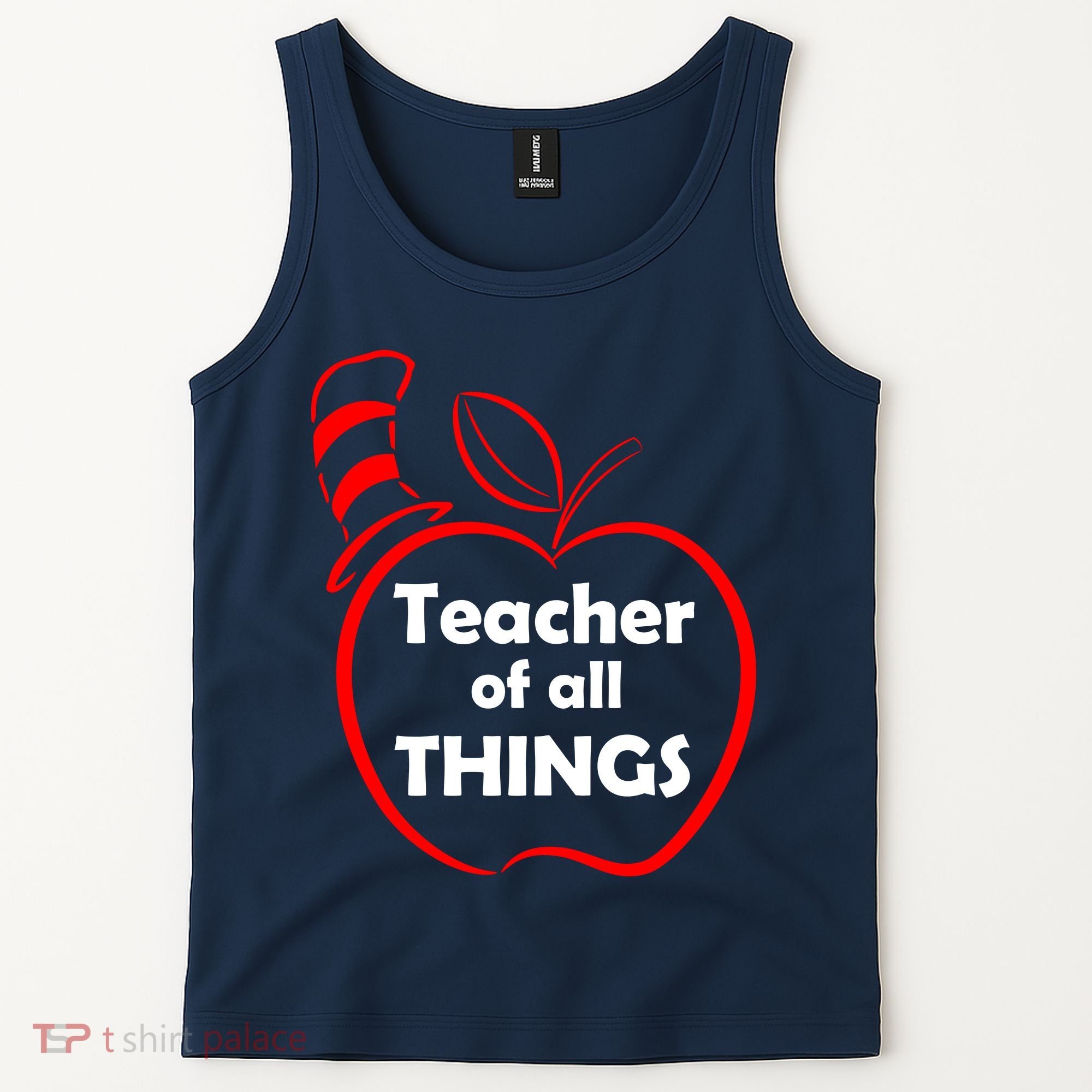 Teacher of All Things Apple Logo Tank Top