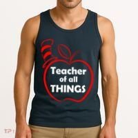 Teacher of All Things Apple Logo Tank Top thumb 3