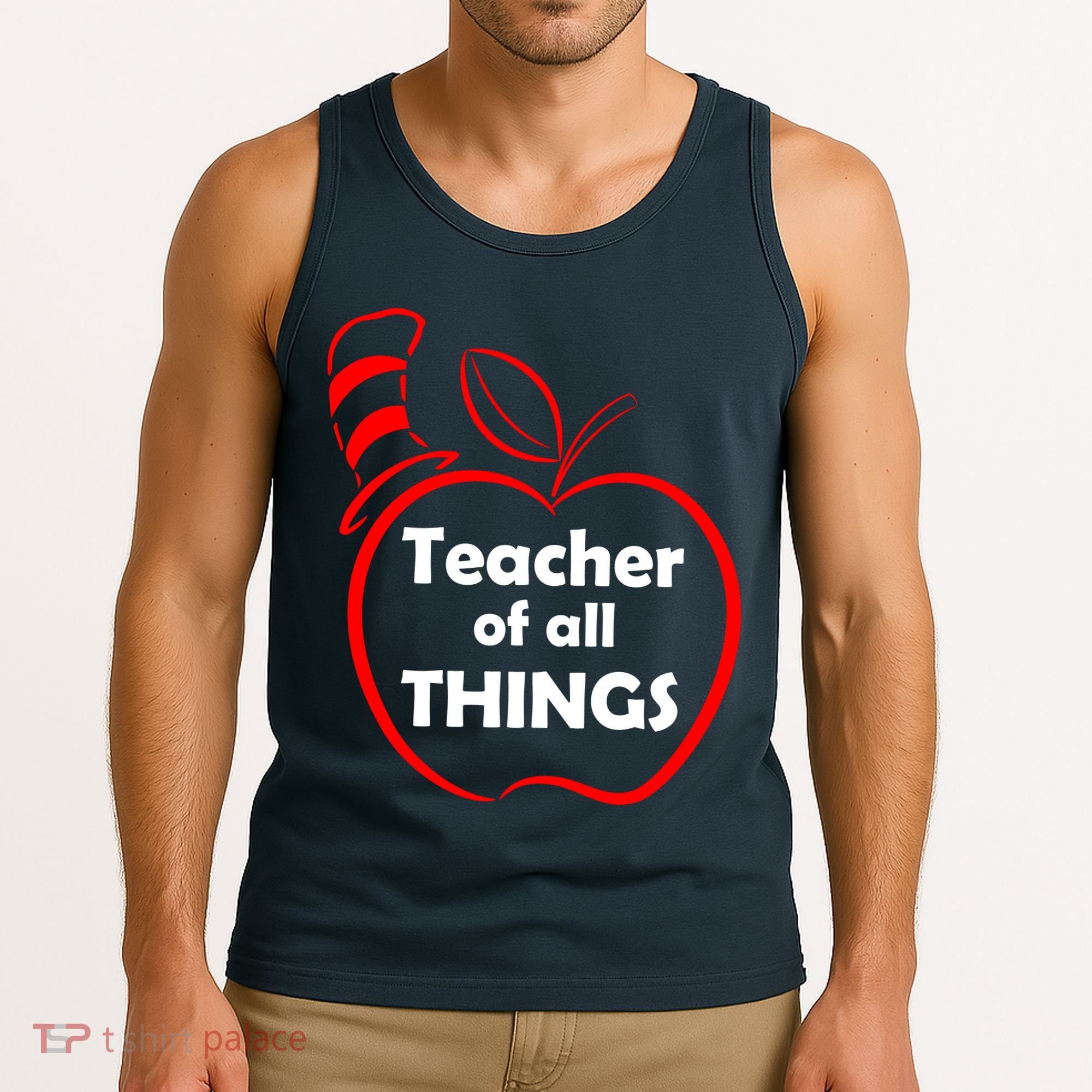 Teacher of All Things Apple Logo Tank Top