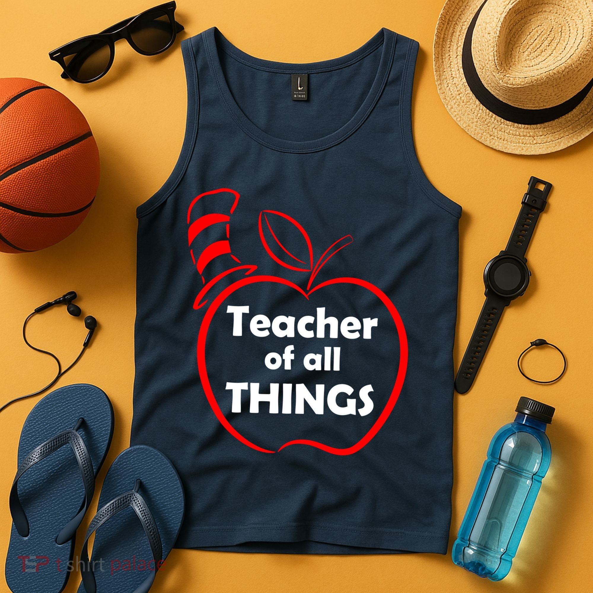 Teacher of All Things Apple Logo Tank Top