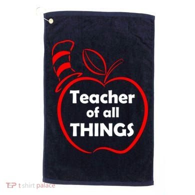 Teacher of All Things Apple Logo Golf Towel