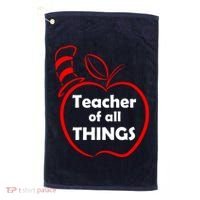 Teacher of All Things Apple Logo Golf Towel thumb 0