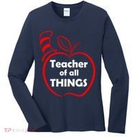 Teacher of All Things Apple Logo Women's Long Sleeve Shirt thumb 0