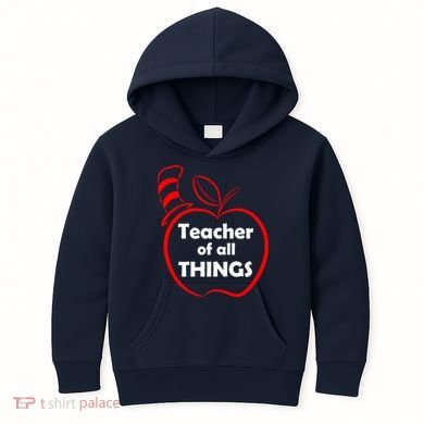 Teacher of All Things Apple Logo Kids Hoodie