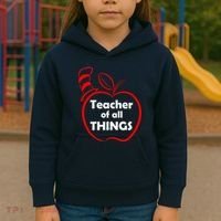 Teacher of All Things Apple Logo Kids Hoodie thumb 3