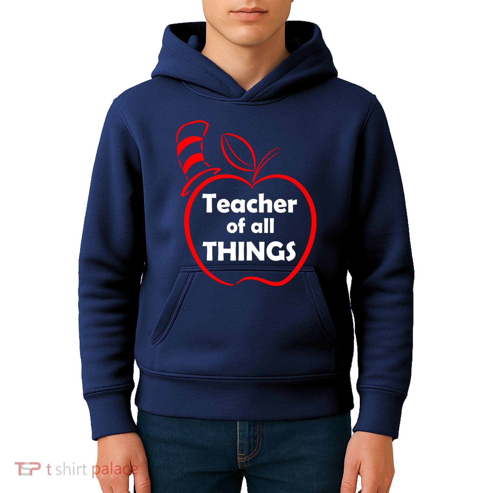 Teacher of All Things Apple Logo Kids Hoodie
