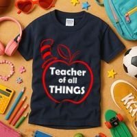 Teacher of All Things Apple Logo Kids T-Shirt thumb 3